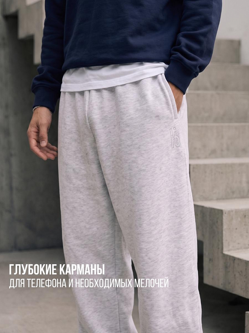 Брюки муж. "Вайб"_М274/серый меланж